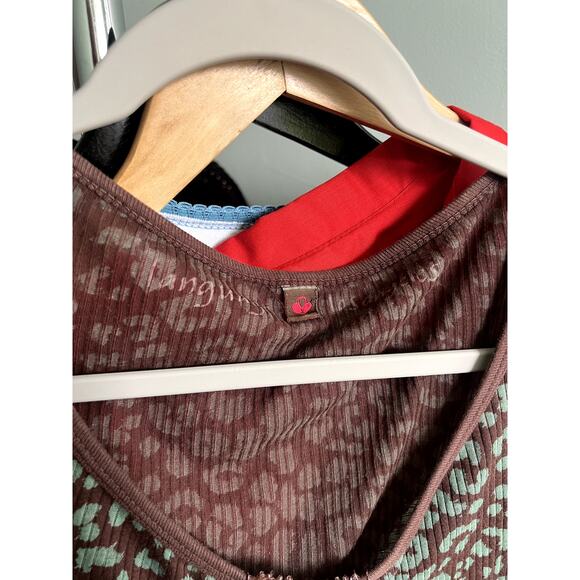 Y2K Vintage Beaded Teal Leopard Print Top by Language Los Angeles - Size S/M - Picture 6 of 6